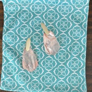 Kendra Scott Pale Pink and Gold Earrings